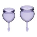 Набір менструальних чаш Satisfyer Feel Good 2 шт. фіолетовий