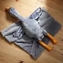 М'яка іграшка-подушка з пледом усередині Гусак-обіймусь 135 (см) 3 в 1 Сірий Colorful Home 520-6G