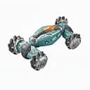 Радіокерована машина-перевертень YJ 098-3 A-02, 4х4, роликові колеса, акумулятор 3.7V, пульт 2.4GHz, браслет, Блакитна