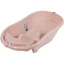 Ванночка OK Baby Onda, с анатомической горкой и термодатчиком, розовая