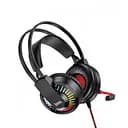Навушники Hoco LED Joyful Gaming Headphones W105 чорно червоні з підсвічуванням 6931474754165