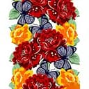 Алмазна мозаїка Квітковий орнамент з метеликами SK86010 40х50 см