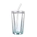 Склянка висока BonaDi з трубочкою 350 мл прозора (18545)    