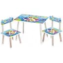 Детский столик Bambi M 501-20 Baby Shark деревянный с цифрами и двумя стульчиками