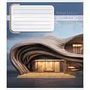 Тетрадь ученическая Архитектура 036-570090K-4 в клетку, 36 листов