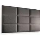 Стінова панель, оксамитове узголів'я ліжка, графіт 30*40*4 см