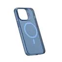 Захисний чохол Vokamo для iPhone 15 Pro Max з магнітним кільцем блакитний