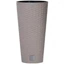 Горшок для цветов Prosperplast Rato тубус с вкладышем 2 в 1, 200 мм, мокка (77965-7529)