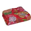 Плед-покривало J-Line з екзотичними тваринами 220х270 см червоний (41681)