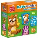 Дитячі розвивальні картонні пазли Лісові звірі VT1722-26 з грою