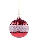 Новогодняя игрушка Novogod'ko Шар 8 cм глянцевая с орнаментом красная (973846)