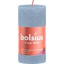 Свеча Bolsius Рустик Shine столбик 100x50 мм голубая (770357)