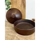 Сковорода 3 литра керамическая (глиняная) с крышкой гладкая