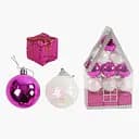 Набір ялинкових прикрас Кулі та подарунки, 12 шт., 5 см C67386