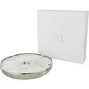 Свеча J-line ароматическая в металлической серебряной шкатулке аромат апельсин земляника гардения диаметр 36 см Бельгия (16141)