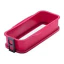 Силіконова форма для випічки Kamille зі скляним дном, 26х11х6 см, червона (KM-7758)