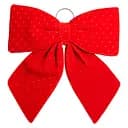 Новорічний оксамитовий бант прикраса Yiwu на ялинку та двері 45×50 см Червоний CR-2-6