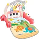 Каталка-ходунки Huanger 2 в 1 з музичним піаніно та ігровим килимком 72×45 см рожева