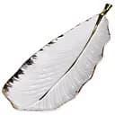 Фарфоровое блюдо для сервировки стола 45×16.5×3 (см) блюдо для подачи закусок Белый с золотом Yiwu CJY-175