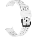 Ремешок для Samsung Galaxy Watch 5 Pro 45mm - белый ширина крепления 20мм силикон Watchbands double (W38-8WB61749834)