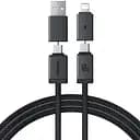 Кабель Baseus Versatile Two-for-Two Fast Charging Cable U+C to C+L 60W 1 м Cosmic Чорний