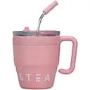 ТермочашкаCoffee &amp; Tea 480 мл з трубочкою і подвійним відкриванням, рожевий Yiwu HP-14-23P