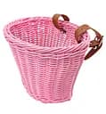 Корзина на детский велосипед / самокат 20х16х16 см плетеный ретро розовый (G0001893)