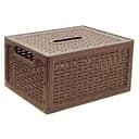 Корзина с крышкой, бежевый ротанг 37х28х19 см (2375-IH-беж.ротанг)