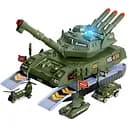 Танк-гараж HS 8010 A зі звуком, підсвічуванням, розкладний з металопластиковими міні-моделями