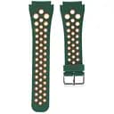 Силиконовый перфорированный ремешок Watchbands для Samsung Galaxy Watch 3 45mm Samsung Galaxy Watch 46mm - зелено-оранжевый (WB008GREENORANGE-2021-5)