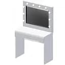 Туалетний стіл з дзеркалом ВМК (BRW) Білий/Білий глянець (BRW-1939)