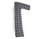 Подушка для вагітних та відпочинку MirSon Г-подібна №5007 Color Line Lugano 140х40х20 см сіра (2200010969580)