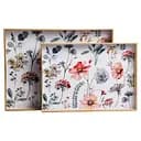 Набір підносів Yiwu HP-HK-19 Flowers декоративні пластикові 2 шт.