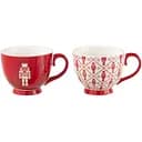 Комплект чашок J-line різдвяні з лускунчиком 2 шт. (49234)