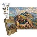 Деревянный фигурный пазл Большая китайская стена, А2, Деревянная коробка 300+ элементов