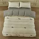 Комплект постельного белья Ardesto Gloria Панды двуспальный бежевый (ART2022PW)