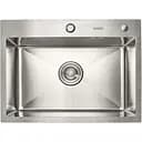 Кухонна мийка Platinum Handmade 58х43 см нержавійка сифон круглий, 3.0/0.8