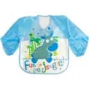 Слинявчик з рукавами MegaZayka Зебра на зав'язках блакитний MGZ-0610-1