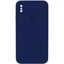 Чохол Epik Silicone Case Square Full Camera Protective AA для Apple iPhone X/XS 5.8 Темно-синій/Midnight blue