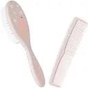 Расческа и щетка Baby Nova с искусственной щетиной, розовая (3965305)
