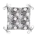Подушка на стул Home Line Цветы 40x40 см графитовая (180139)