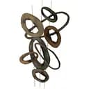 Панно J-Line настенный декор металлический в коричневом и зеленом цвете 91х50 см (13982)