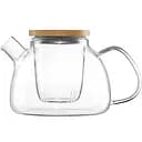 Заварник Ardesto Gemini 1000 мл боросиликатное стекло бамбук прозрачный (AR3010GFB)