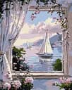 Набор для росписи по номерам Волшебная гавань, Ideyka, 40x50 см, КНО6379