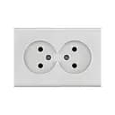 Розетка Ovivo Electric Nivo, подвійна, накладна, біла