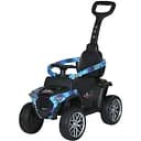 Дитячий квадроцикл Bambi M 5732EBLR-4 2-в-1 з батьківською ручкою, пультом керування, музикою, світлом, синій