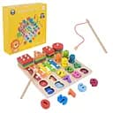 Детская деревянная игрушка "4 в 1" C9404 рыбалка, ксилофон