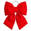 Декоративний оксамитовий бант Yiwu 25*35 см на ялинку та двері Червоний  CR-2-8