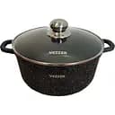 Кастрюля Vezzer с крышкой 26 см 5.5 л черная (VZ8055)
