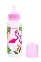 Пляшечка для годування Baby Team, з силіконовою соскою, 250 мл, рожевий (1410_рожевий)
